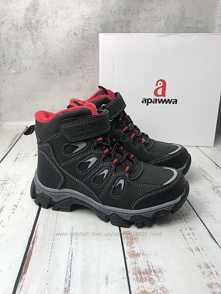 Черевики зимові дитячі для хлопчиків Apawwa Чорний 1038