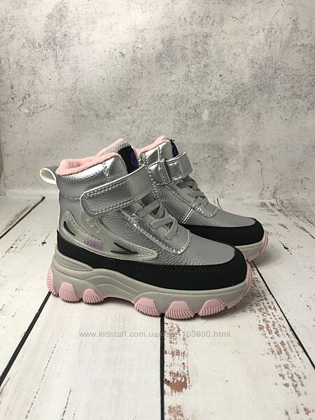 Черевики зимові дитячі для дівчаток Clibee Срібний 1046