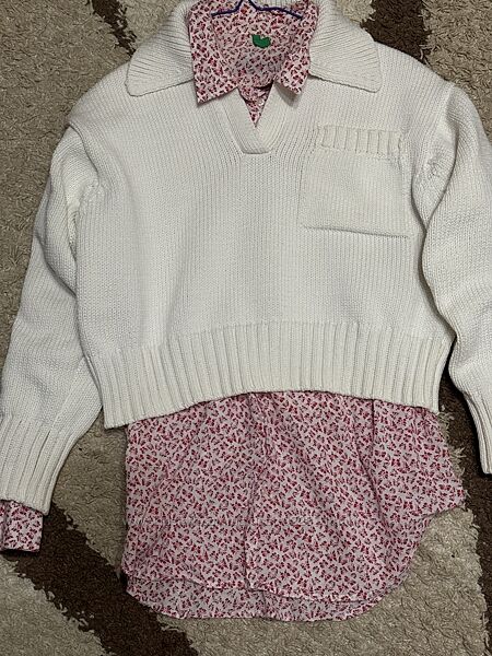 Светр Primark pp. XS-S oversize  сорочка Benetton pp. M