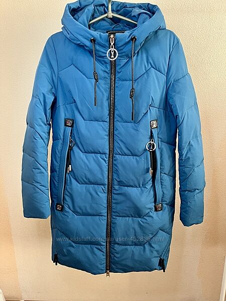 Зимова подовжена куртка пальто