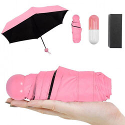 Компактна парасолька в капсулі-футлярі маленька парасолька