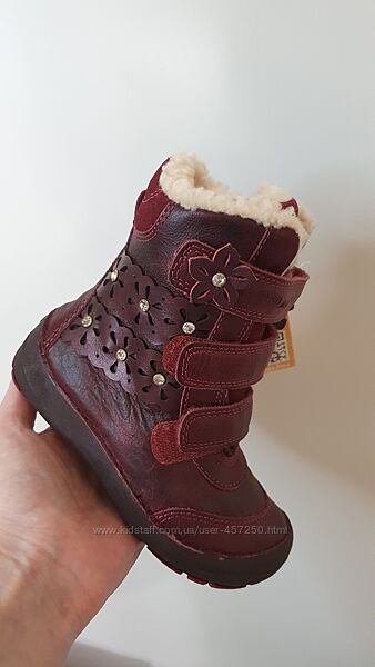 Кожаные зимние ботинки D. D. Step р. 25. Бордо, черные, фиолет. 023-800
