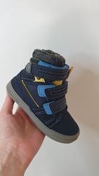 Зимние кожаные синие ботинки 25р, D D step. Мембрана
