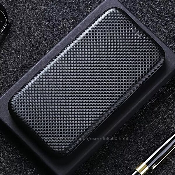 Карбоновый магнитный чехол-книжка для Samsung A33, A53, A73