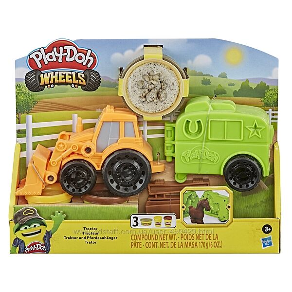 Набор Play-Doh Wheels Tractor Farm Truck плей до ферма трактор и лошадки 