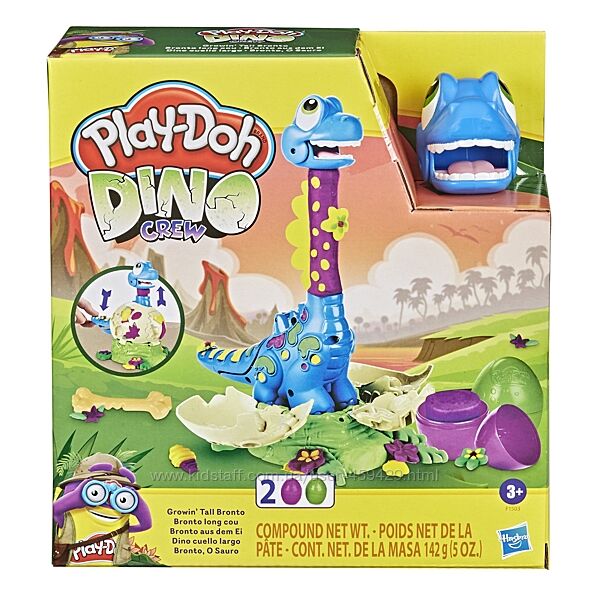 Игровой набор Плей-До Динозавр Play-Doh Dino Crew Growin Tall Bronto Toy 