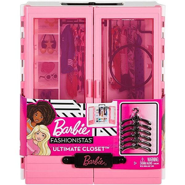Шкаф Барби розовый Barbie Fashionistas Ultimate Closet 