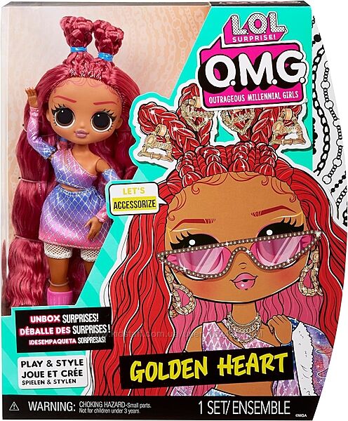 Лялька ЛОЛ ОМГ Золоте серце LOL Surprise OMG Golden Heart Fashion Doll 