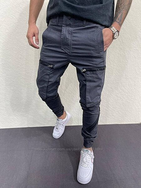 Найкрутіші чоловічі джинси джогери з замками адр