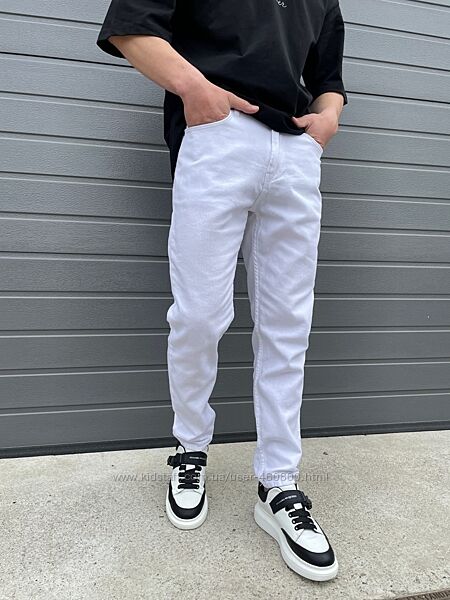Чоловічі неймовірні білі джинси адр