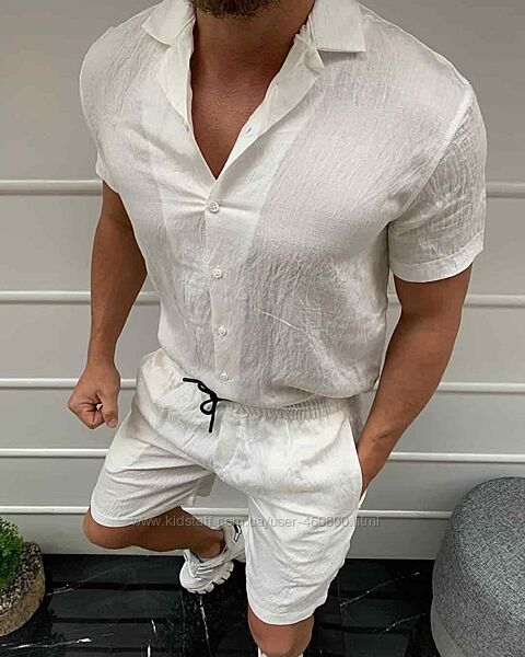 Чоловічий літній комплект сорочка і шорти ж р