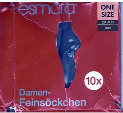 Набор 10 пар капроновых носочков Esmara Германия в упаковке