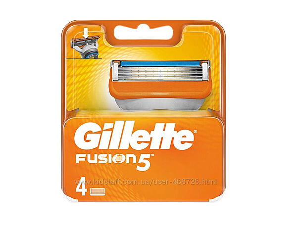 Gillette Fusion лезвия 4 шт ОРИГИНАЛ Картридж