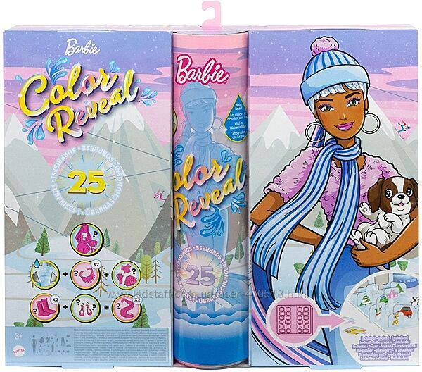 Barbie Color Reveal Advent Calendar Адвент-календарь Барби Цветное преображ