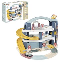 lгровий набiр Smoby Little Великий гараж 3 поверхи, з машин. , та гелікоп.