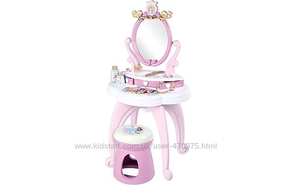 Столик з дзеркалом Smoby Перукарня  Дісней Принцеси зі стільчиком 320250
