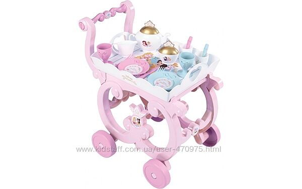 Іграшковий візок Smoby Дісней Принцеси з підносом і посудкою 312502