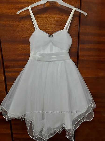 Біла святкова дитяча сукня