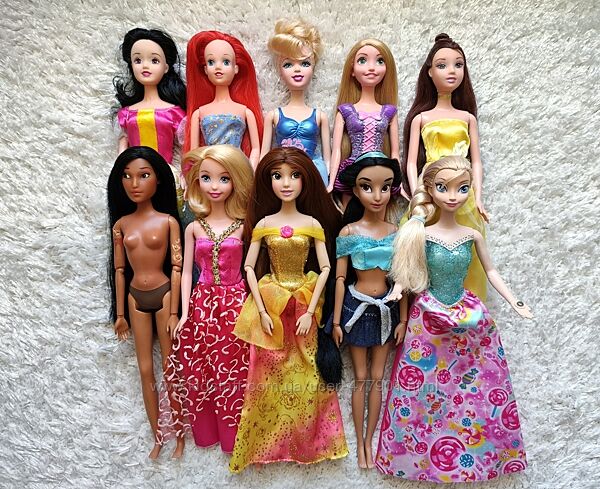 Ляльки куклы Барби Barbie Принцессы Дисней Disney Аврора Белль Золушка
