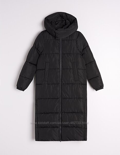 Пуховик жіночий куртка максі пальто зимове довге чорне р.44, 46, 48, 50