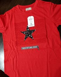 Детская красная футболка для мальчика р.152