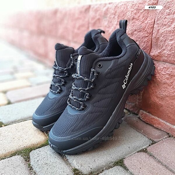 Зимові чоловічі кросівки Columbia GORE-TEX чорні з білим