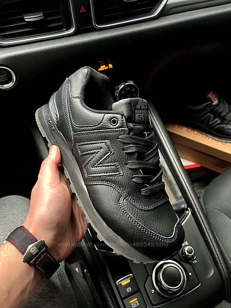 Кросівки чоловічі New Balance 574, чорні, шкіра