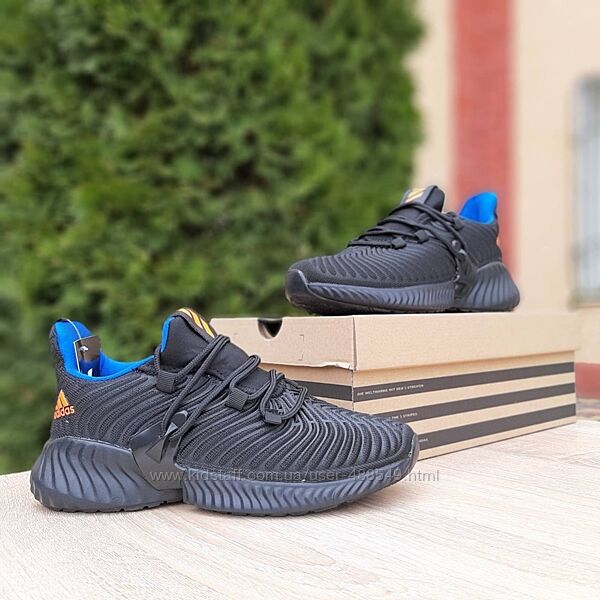 Кросівки Adidas Alphabounce Instinct, чорні з синім, 36-41р