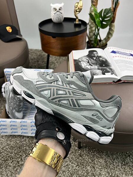 Кросівки чоловічі ASICS Gel-NYC Grey White, замша/текстиль