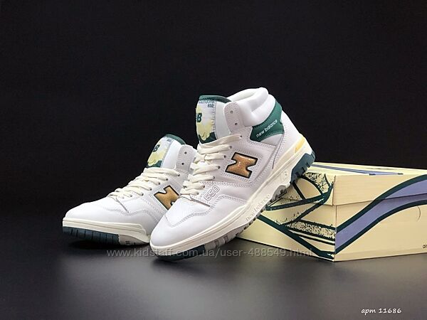 Кросівки чоловічі високі New Balance 650, білий, шкіра 