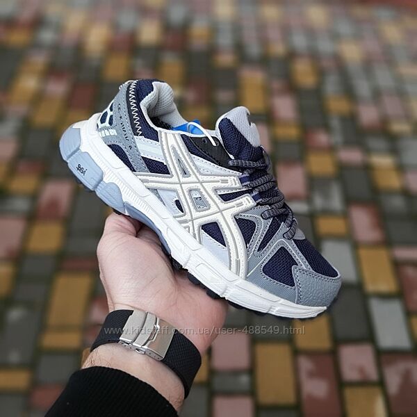 Зимові чоловічі кросівки термо Asics Gel-kahana 8 сірий з бежевим