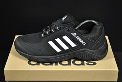 Зимние мужские кроссовки Adidas Terrex, черные, термо, 41-46