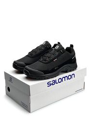 Зимові чоловічі кросівки термо Salomon Gore-Tex black orange