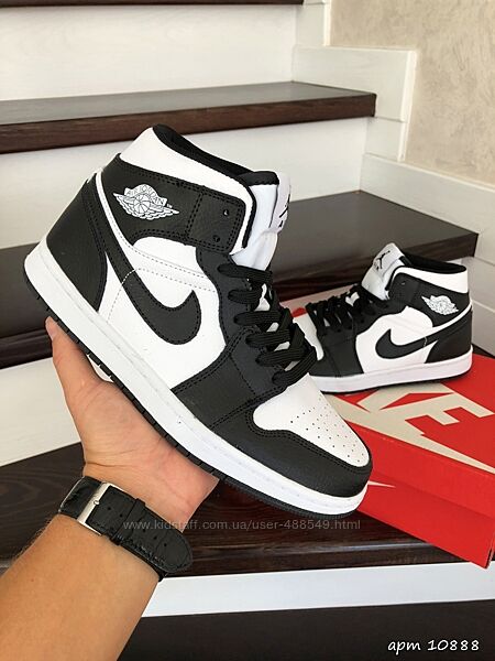 Кроссовки мужские Nike Air Jordan, белые с черным