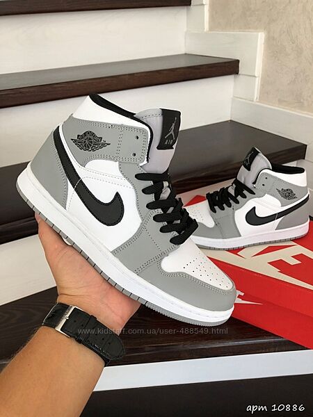 Кроссовки мужские Nike Air Jordan, белые с серым 41-46р