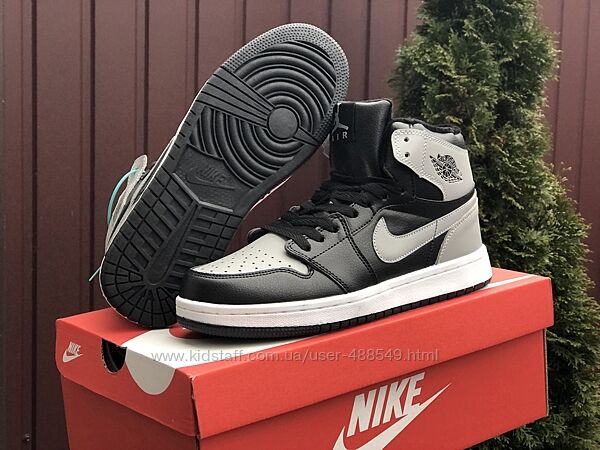 Зимние кроссовки на меху Nike Air Jordan, черные с серым 36-41