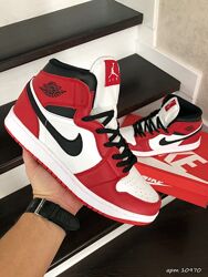 Кроссовки мужские Nike Air Jordan, красные с белым 41-46