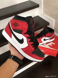 Кроссовки Nike Air Jordan,  красные с белым, черным 36-41р