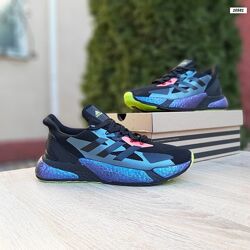 Кроссовки мужские Adidas Boost X9000L4 чёрные с фиолетовым