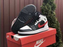Кроссовки  Nike Air Jordan, белые с черным, 36-41р