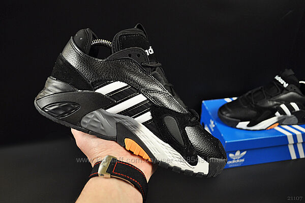 Кроссовки мужские Adidas Streetball, черные с белым