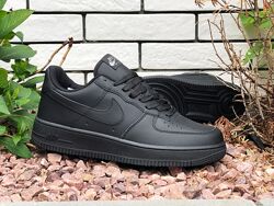 Кросівки чоловічі Nike Air Force чорні, шкіра