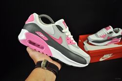 Кросівки жіночі Nike Air Max 90, сірі з розовим