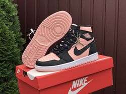 Кросівки жіночі Nike Air Jordan 1 Retro High OG , чорні з розовим