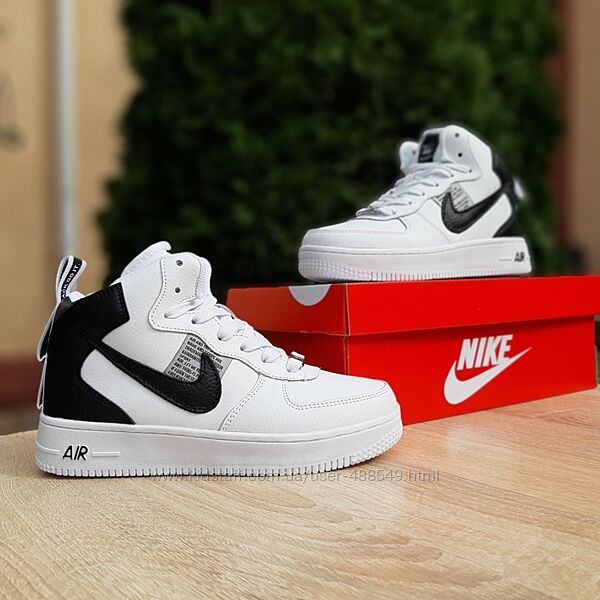 Зимові кросівки на меху Nike Air Force 1 &acute82, білі