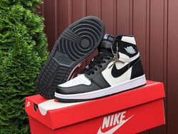 Кросівки чоловічі Nike air Jordan 1 retro High OG , білі з чорним