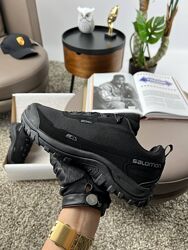 Зимові чоловічі кросівки термо Salomon Shelter black white