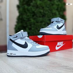 Зимові на меху Nike Air Force 1 &acute 82 , сірі з білим