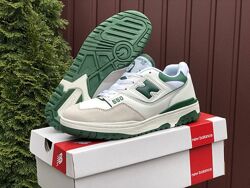 Кросівки жіночі New balance 550, білі з зеленим