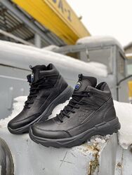Зимові чоловічі черевики Emirro 124 , чорні на хутрі,  шкіра